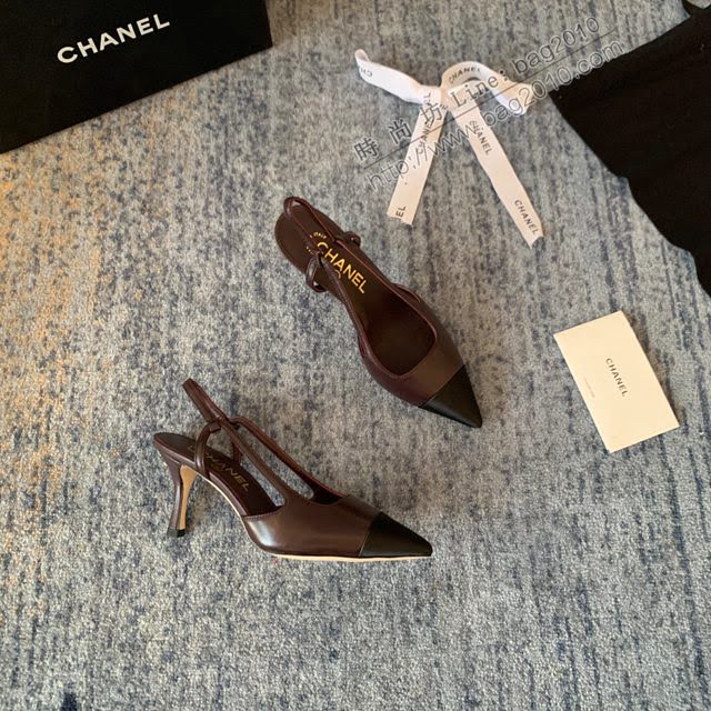 Chanel女鞋 香奈兒2020Cruise新款 小香單鞋 Chanel羊皮高跟涼鞋  naq1119
